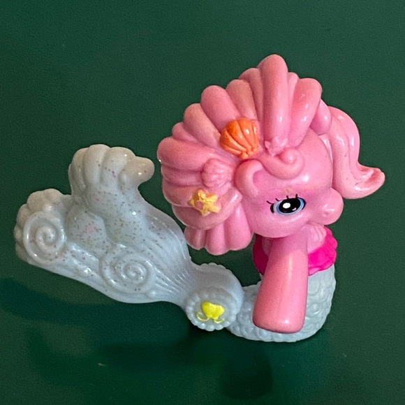 Hasbro Other - 2009 My Little Pony MLP Glitter Sparkle Pink Mermaid Seapony Hasbro PVC Figure